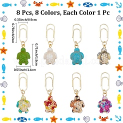 8Pcs 8 Colors Carbon Steel Paper Clips&nbsp;AJEW-CP00005