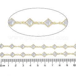 Rack Plating Brass Chains Micro Pave Cubic Zirconia&nbsp;AJEW-Q150-07G-04