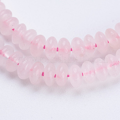 Natural Rose Quartz Beads Strands&nbsp;G-P354-13-4x2mm