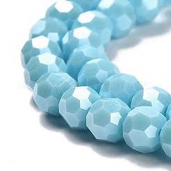 Electroplate Opaque Glass Beads Strands&nbsp;EGLA-A035-P6mm-A08