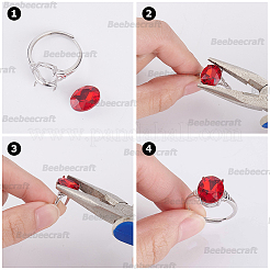 1Pc Adjustable 925 Sterling Silver Ring Components&nbsp;STER-BBC0009-14