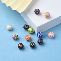 Opaque Printed Acrylic Beads&nbsp;MACR-S271-12mm-M