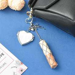 Stainless Steel Portable Lipstick Pouch Pendant Decorations&nbsp;HJEW-FS00108