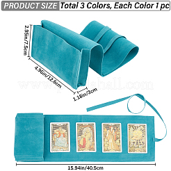3Pcs 3 Colors Double-Sided Velvet Tarot Cards Storage Bags&nbsp;ABAG-CN0001-04