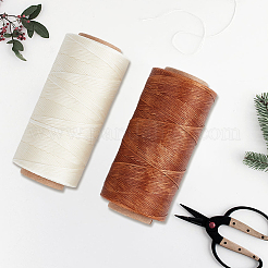 2 Rolls 2 Colors Flat Waxed Cotton Cord&nbsp;OCOR-CL0001-13