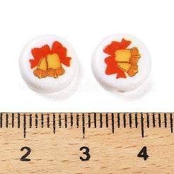 Christmas Theme Printed Opaque Acrylic Beads&nbsp;OACR-R004-01J