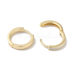Ring Brass With Enamel Hoop Earrings for Women&nbsp;EJEW-U008-08G