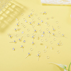 20Pcs Brass Ball Post Ear Studs&nbsp;KK-TA0008-98