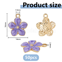 50Pcs Alloy Enamel Pendants&nbsp;ENAM-DC0002-36B