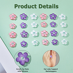 30Pcs 6 Styles Acrylic Ear Nuts&nbsp;FIND-HS0002-41