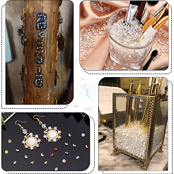 4 Sets Acrylic Rhinestone Pointed Back Cabochons&nbsp;GACR-SP0001-02B