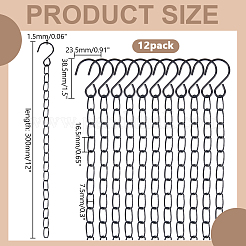 Iron Hook with Curb Chain&nbsp;AJEW-WH0481-619EB