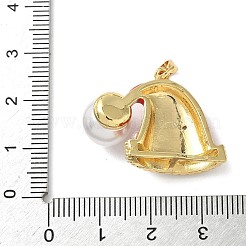 Christmas Brass Micro Pave Cubic Zirconia Enamel Pendants&nbsp;LS-KK-K305-10A-G