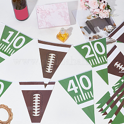 2Pcs Paper Rugby Triangle Flag Banners&nbsp;AJEW-SP0004-76