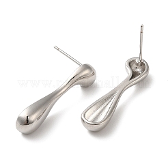 Rack Plating Brass Teardrop Stud Earrings for Women&nbsp;EJEW-Z019-08P