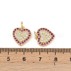Brass Micro Pave Cubic Zirconia Pendants&nbsp;KK-F919-30A-G