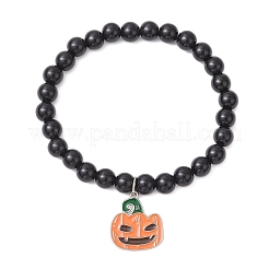 2Pcs Halloween Alloy Enamel Charm Bracelets&nbsp;BJEW-JB12011