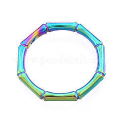 Ion Plating(IP) 201 Stainless Steel Bamboo Sticker Finger Ring for Women&nbsp;RJEW-N038-130M