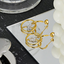 316 Surgical Stainless Steel Stud Dangle Earrings for Women&nbsp;WGF7699-01