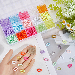 480Pcs 15 Colors Acrylic Linking Rings&nbsp;MACR-SP0001-52A