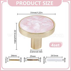 4 Bags Round Zinc Alloy Acrylic Drawer Pull Handles&nbsp;FIND-DR0001-85B