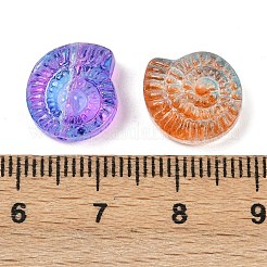 Baking Paint and Golden Metal Enlaced Glass Beads&nbsp;DGLA-T004-14M