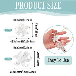 40Pcs 2 Styles Plastic Bead Caps&nbsp;KY-TA0001-67