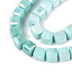 Anti-Tarnish Electroplate Glass Beads Strands&nbsp;GLAA-T025-8mm-10E