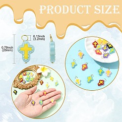 20Pcs 10 Colors Handmade Lampwork Pendants&nbsp;PALLOY-CJ00166