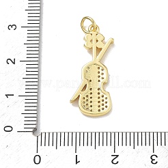 Brass Micro Pave Clear Cubic Zirconia Pendants&nbsp;KK-D289-01G-09