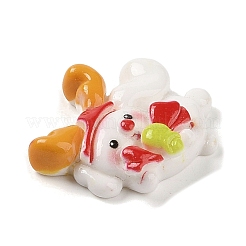 Christmas Rabbit Theme Opaque Resin Decoden Cabochons&nbsp;RESI-S397-01B