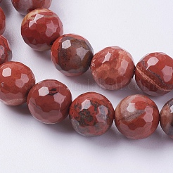 Natural Red Jasper Beads Strands&nbsp;G-G542-6mm-15
