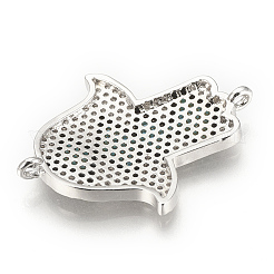 Brass Micro Pave Cubic Zirconia Links&nbsp;ZIRC-Q015-074P