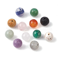 120Pcs 12 Styles Mixed Gemstone Round Beads&nbsp;G-FS0005-74