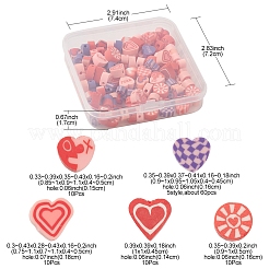 100Pcs 5 Style Handmade Polymer Clay Beads&nbsp;CLAY-FS0001-34