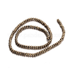 Electroplated Non-magnetic Synthetic Hematite Bead Strands&nbsp;G-E304-24-6x4mm