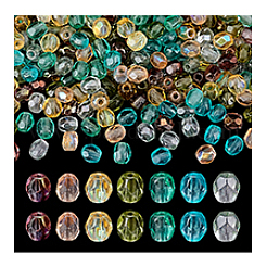 280Pcs 7 Colors Transparent Glass Beads&nbsp;GLAA-PH0004-46