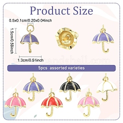 5Pcs Real 18K Gold Plated Brass Charms&nbsp;KK-YW0004-23
