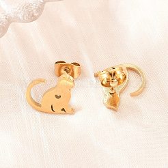4 Pairs 304 Stainless Steel Stud Earrings&nbsp;EJEW-G469-02G-01