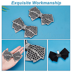 Glass Rhinestone Bowknot Shoe Decorations&nbsp;AJEW-WH0323-24C