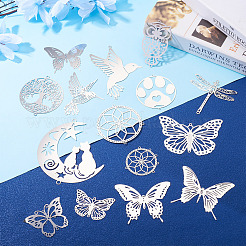 15Pcs 15 Styles Stainless Steel Connector Charms&nbsp;STAS-TA0002-88