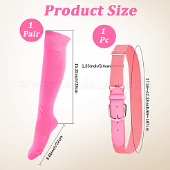 1 Pair Polycotton Solid Color Football Socks&nbsp;AJEW-CL0001-33A