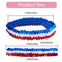 10Pcs Wide Stretch Sparkling Headband&nbsp;MRMJ-GF0001-45B