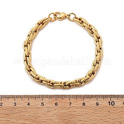 667 Stainless Steel(Grade 201 Equivalent) Chain Bracelets&nbsp;BJEW-P351-01B-G