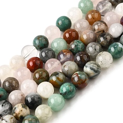 Natural Quartz Crystal & Rhodochrosite & Rose Quartz & Amethyst & Strawberry Quartz & Tourmalinated Quartz/Black Rutilated Quartz Beads Strands&nbsp;G-B143-A01-8mm