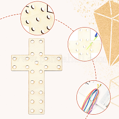 1Pc Easter Unfinished Wooden Cross&nbsp;WOOD-SP0001-69
