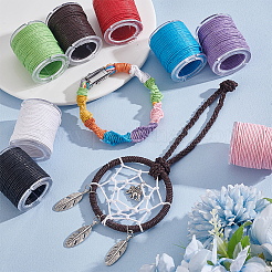 10 Rolls 10 Colors Waxed Nylon Cord&nbsp;DIY-WH0656-17B