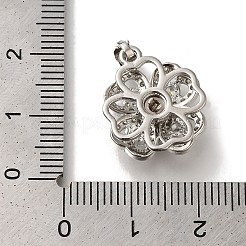 Rack Plating Brass Micro Pave Cubic Zirconia Pendant&nbsp;KK-H485-40P