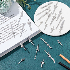 24Pcs 12 Style Rack Plating Alloy Pendants&nbsp;PALLOY-OC0002-97