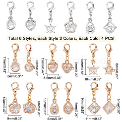4Sets Zinc Alloy Pendants&nbsp;HJEW-PH0001-13